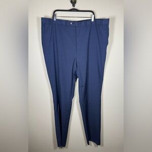 NWOT Ralph Lauren Mens 48 Navy Blue Dress Pants Comfort Flex Unhemmed Big Tall